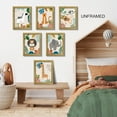 thumbnail image 3 of Baby Safari Nursery Wall Decor - Monkey Elephant Zebra Giraffe Cheetah Canvas Painting Nursery Lion Wall Art, Cute Animal Wall Prints on Canvas Nordic Picture Kids Room Decoration Set of 6 (11x14, 3 of 3