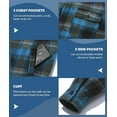 thumbnail image 4 of SPEEDRUN Mens Flannel Hoodie Plaid Jacket Fleece Sherpa Lined Full Zip Up Sweatshirt Winter Hooded Shirts Coat with 4 Pockets Blue XL, 4 of 5