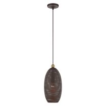 49101-07 Livex Lighting Dublin - 1 Light Pendant in Contemporary Style - 7.25 Inches wide by 18 Inches high-Bronze Finish -Traditional Installation