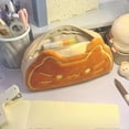 thumbnail image 5 of Ins Style Cute Orange Kitten Bread Large Capacity Stationery Storage Bag Student Pencil Case, 5 of 8