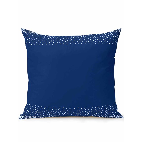 Outdoor Pillows Waterproof, Polka Dots Bedding Throw Pillows with Insert for Couch Sofa Bed, Modern Speckles Minimalist Vintage Navy Blue 18x18 Inch Pillowcases Decorative Patio Pillow Set of 1