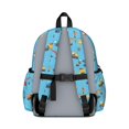 thumbnail image 3 of Excavator and Snowflake Blue Pattern Cute School Backpack with Padded Back and Adjustable Shoulder Straps 13.4"x11"x4.7", 3 of 5