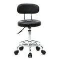 thumbnail image 4 of Tcbosik PU Leather Modern Rolling Stool with Low Back, Height Adjustable Work Salon Drafting Swivel Task Chair with Footrest (Black), 4 of 10