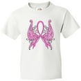 thumbnail image 3 of Inktastic Breast Cancer Awareness with Butterfly Ribbon Words Youth T-Shirt, 3 of 5