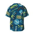 thumbnail image 2 of Wukai Dump Truck Men's Casual Short-Sleeve Button Down Shirt - Lightweight Summer Dress Shirt for Daily Wear-XX-Large, 2 of 7