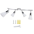 thumbnail image 1 of Spot Lamp Holder with 90 Degree Rotating 4 Head Glass Spotlight Base for Wall Ceiling Home - 85‑265V, 1 of 16