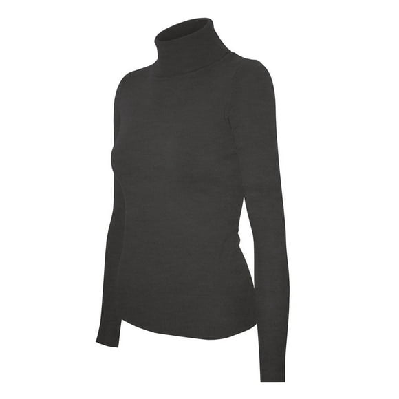 Cielo Chandail Basique Extensible à Col Roulé pour Femmes Gris Anthracite m