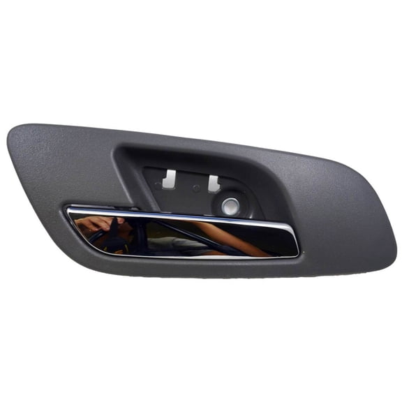 PT Auto Warehouse GM-2546MG-FL - Inner Interior Inside Door Handle, Gray (Titanium) Housing with Chrome Lever - without Hole, Driver Side Front