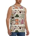 thumbnail image 2 of Gaeub Vintage Coffee Men's Sleeveless Muscle Shirts Workout Tank Tops, Odor Protection and Comfortable - Medium, 2 of 8