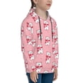 thumbnail image 3 of Haiem pink Scarf bear Pattern Boys Hoodie, Youth Pullover Hooded Sweatshirt, Kangaroo Pocket Hoodie for Kids Girls -Large, 3 of 6