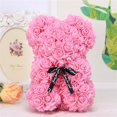 thumbnail image 4 of Rose Bear in Clear Gift Box - Valentine's Day Mother's Day (Pink, 25 cm / 10 inches), 4 of 5