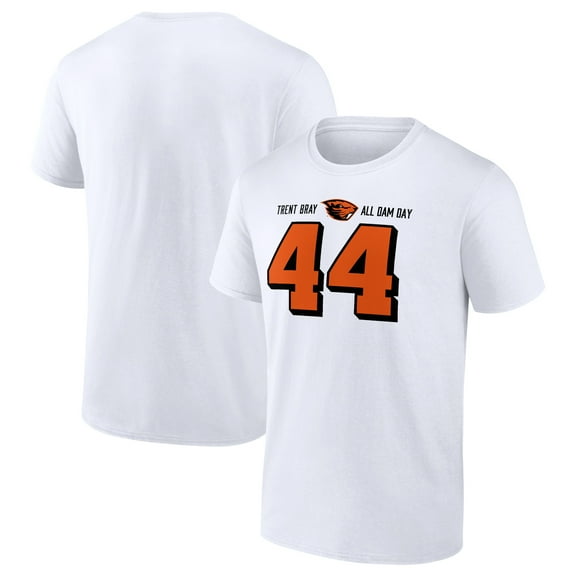 Men's Trent Bray White Oregon State Beavers All Dam Day T-Shirt