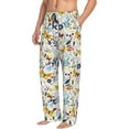 thumbnail image 3 of Kdxio Flowers Butterfly Print Men's Sleep Pajama Pant Lounge Pants with Pockets, 3 of 8