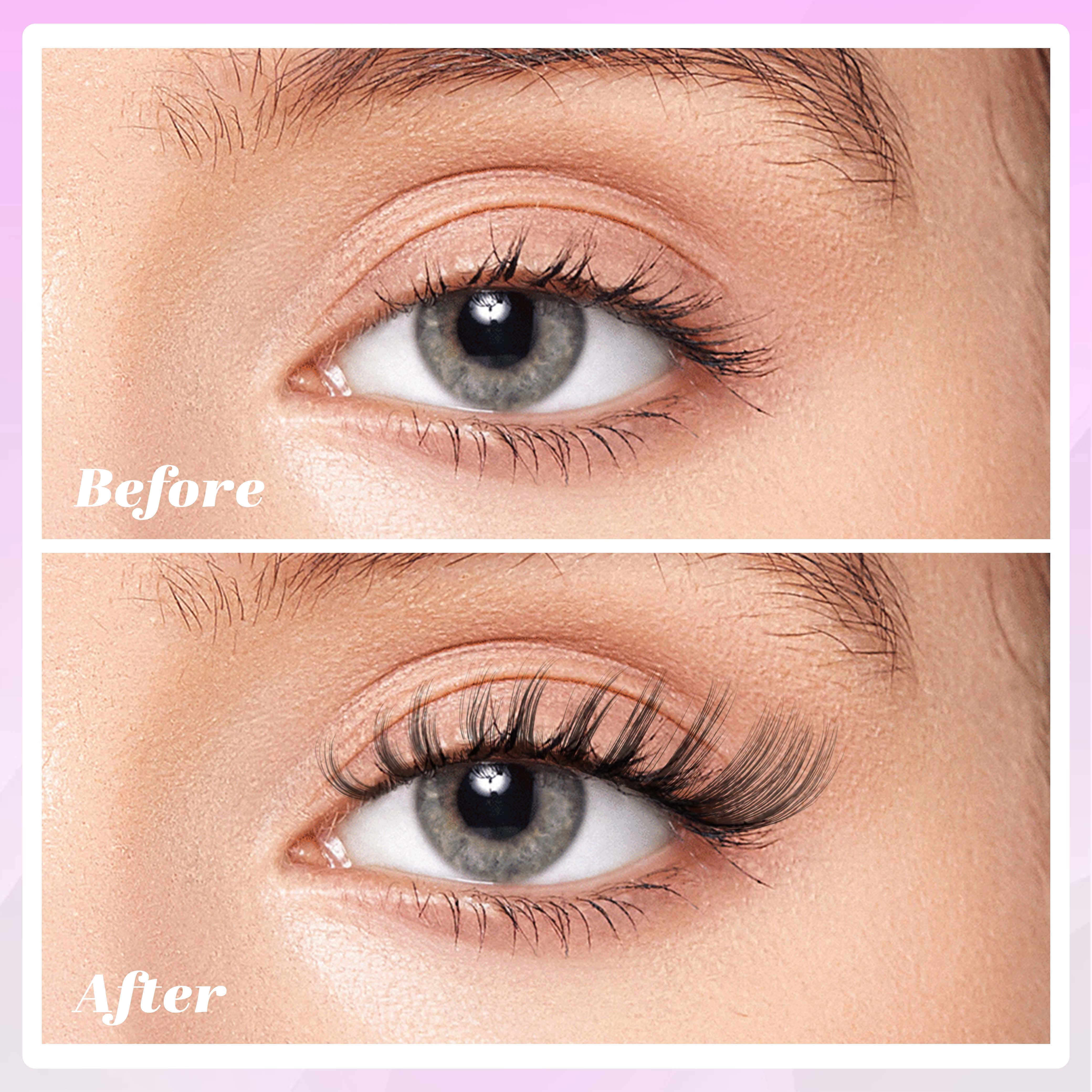 VEYESBEAUTY DIY Lash Cluster Velvet Wing Lashes - Reusable False Eyelashes for Effortless Glam and Volume