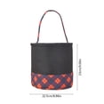 thumbnail image 3 of Yakvarog Halloween Canvas Tote Basket 8.8" x 9", Plaid Patchwork Fabric with Handle, Trick or Treat Candy Bags for Gifts, Toys, Party Favor & Home Holiday Decor, 3 of 6