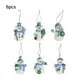 thumbnail image 1 of Adornos navideños de muñeco de nieve azul para árbol de Navidad, adornos navideños vintage, mini adornos navideños de arcilla polimérica para árbol de Navidad con colgante de muñeco de nieve, 1 of 5