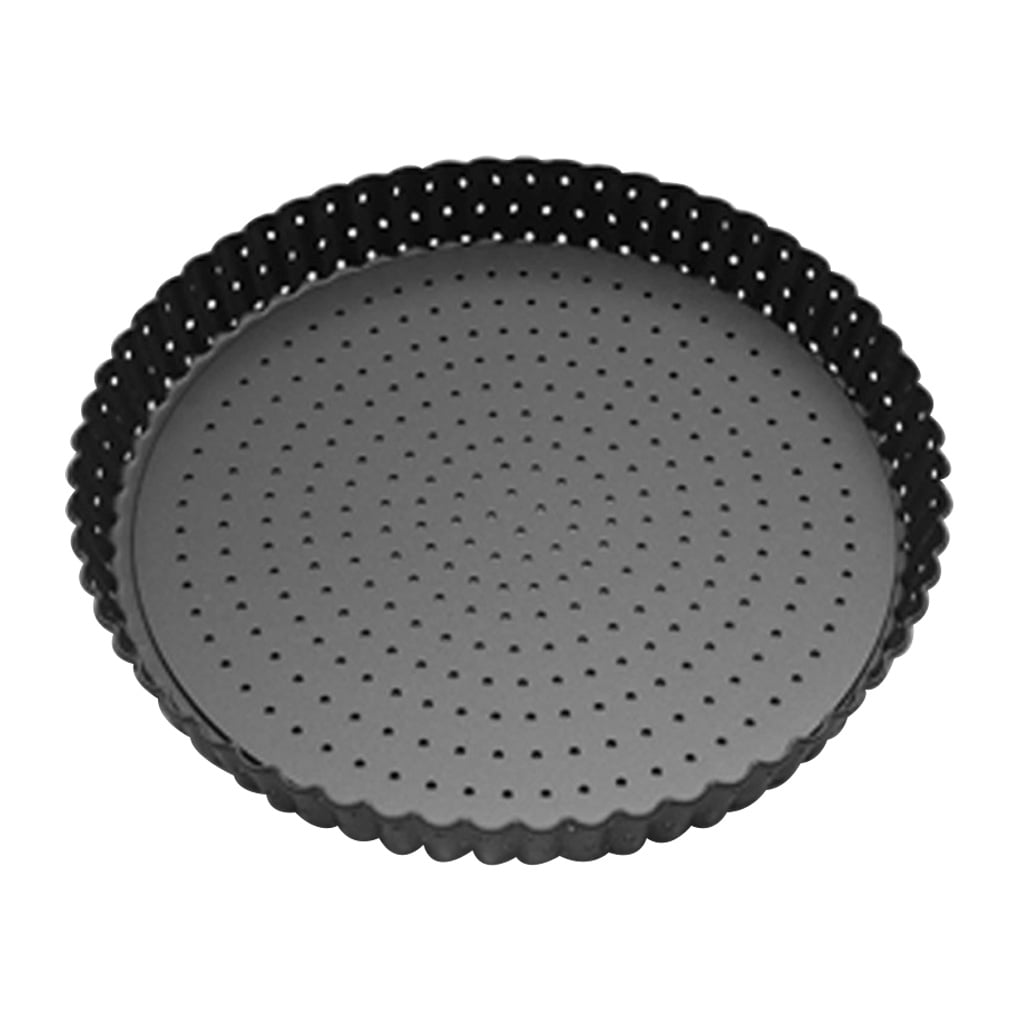 9" Pizza Tray Pan Carbon Steel Non-stick Pizza Bake Serving Plate Loose Base DIY 