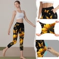 thumbnail image 4 of JUSLIO Womens with Pockets High Elastic Slim Yoga Workout Capris Leggings, 4 of 8