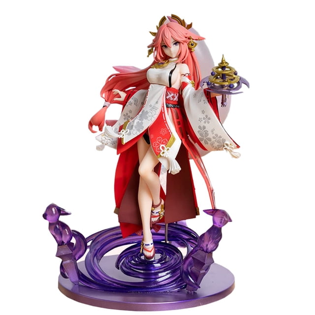 Figura RZAHUAHU Genshin Impact Yae Miko, 1/7, 24 cm, juguete de PVC