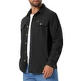 thumbnail image 4 of INSPIRAR CHIC Camisas de trabajo casuales para hombres de manga larga con botones, bolsillos, para pesca y senderismo, XL Negro, 4 of 6