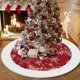 thumbnail image 1 of Falda de árbol de Navidad , alfombra roja y verde para árbol de Navidad con para decoraciones, fiestas, interiores y exteriores, decoración del hogar(80 * 80 cm)(1 pieza), 1 of 5