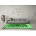 thumbnail image 3 of Ahgly Company Indoor Round Oriental Emerald Green Traditional Area Rugs, 7' Round, 3 of 4