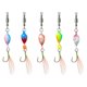 thumbnail image 4 of 5 señuelos de pesca metálicos trenzados, cebos giratorios de 360 ​​grados con cucharas de plumas, accesorios de pesca, 4 of 8
