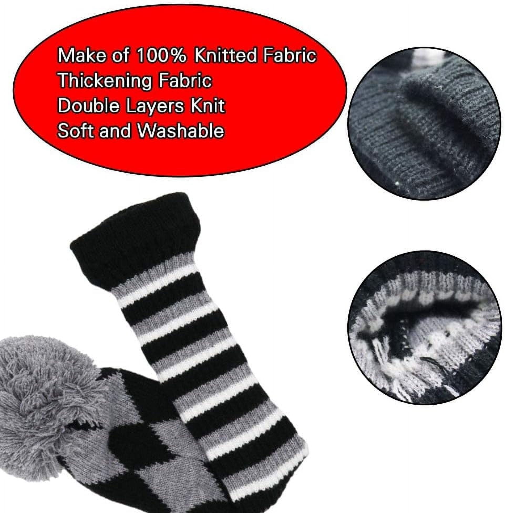 3 pcs/Set Golf Club Pom Pom Knit Cover for Driver, Fairway Wood and Hybrid HeadCovers