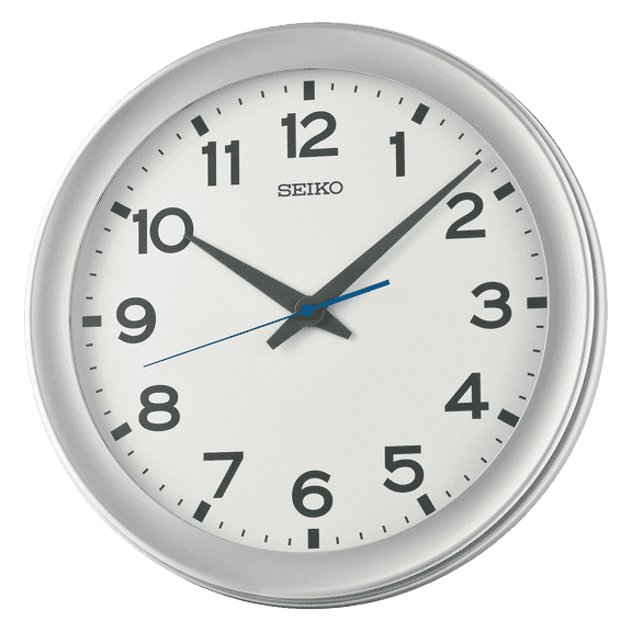 Seiko QXA835SRH Wall Clock, Silver-Tone