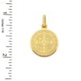 thumbnail image 2 of 18K Solid Yellow Gold Saint Benedict Medal 17 mm diameter, 2 of 3