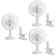 thumbnail image 1 of Genesis Ventilador de mesa convertible con clip de 6 pulgadas y ventilador con clip, dos velocidades silenciosas, ideal para el hogar, la oficina, el dormitorio, más blanco (A1CLIPFANWHITE), 1 of 5