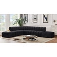 thumbnail image 2 of Meridian Furniture Arc Black Velvet Modular Sectional, 2 of 12