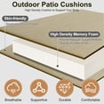 thumbnail image 4 of Panpaddle Outdoor Seat Pads Seat Cushions 4-Piece Solid Waterproof Patio Seat Chair Cushions 17"X16"X2" Rounded Square Patio Cushions, Beige, Set of 4, 4 of 8