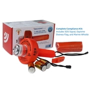 Sirius Signal C-1003 USCG Approved Marine SOS Signal and Boat Flare Replacement with Distress Flag and Whistle