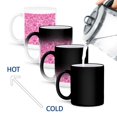 thumbnail image 4 of 3drose, Pink Roses Pattern, 11oz Magic Transforming Mug, 4 of 7