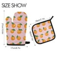 thumbnail image 2 of Yayeee Oven Mitts and Pot Holder Set of 2 Heat Resistant Kitchen Gloves Baking Hot Pad, Cute Oranges, 2 of 5