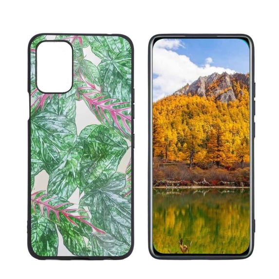 Compatible with LG K62 Phone Case, Leaves-173 Case Men Women, Flexible Silicone Shockproof Case for LG K62