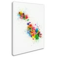thumbnail image 2 of Trademark Fine Art "Malta Map Paint Splashes" Canvas Art by Michael Tompsett, 2 of 3