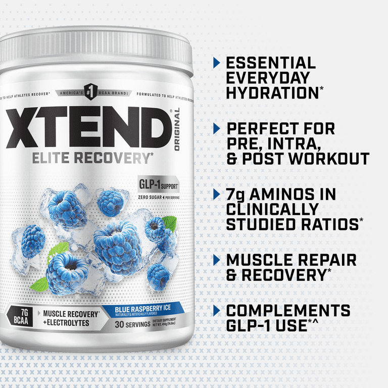 XTEND, Original BCAA Powder, Blue Raspberry Ice Flavor, 30