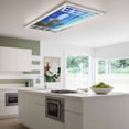 thumbnail image 3 of Windows Seascape Magnetic Fluorescent Light Covers for Ceiling Lights 2x4 Feet, Summer Beach Coastal Palm Trees Office Classroom Kitchen Drop Ceiling Light Covers Lighting Filters Shade Panel 2 Packs, 3 of 9