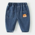 thumbnail image 2 of Children Kids Toddler Baby Boys Girls Cute Cartoon Animals Print Jeans Pants Trousers Outfits Clothes Size 2-3T, 2 of 7