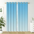 thumbnail image 7 of Nanqianyi Sky Blue White Ombre Blackout Curtains, 52 X 84 Inch Length Room Darkening Thermal Insulation Grommet Window Drapes for Living Room, 2 Panels, 7 of 7