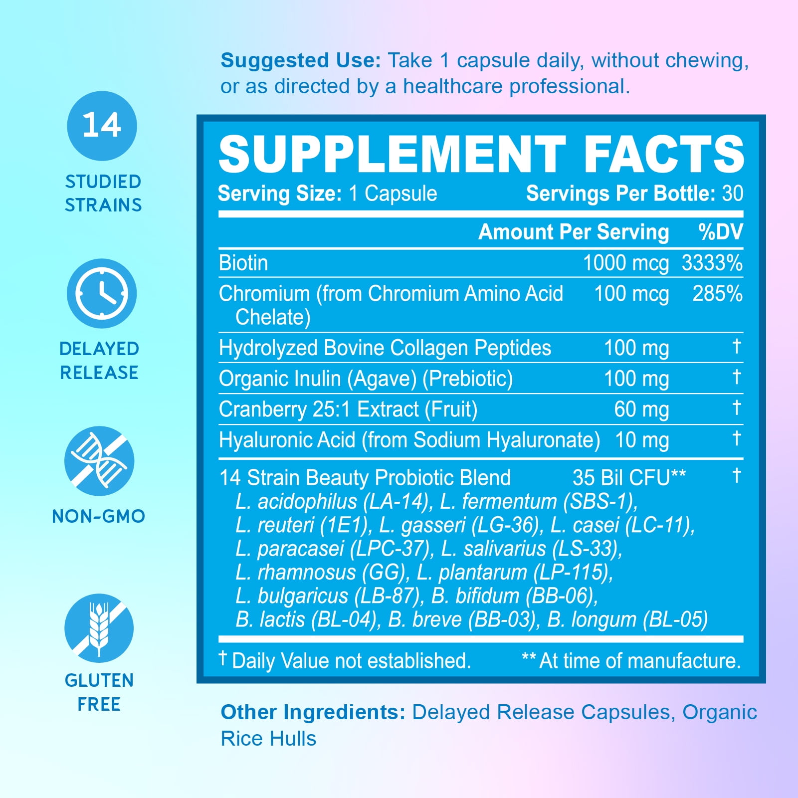 BioEmblem Magnesium Glycinate, Malate, Citrate Complex and Beauty Probiotics for Women Digestive Health