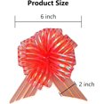 thumbnail image 2 of sxvblly 6 PCS Large Pull Bows 6 Inch Five-Striped Red Bows for Gift Wrapping Wedding Basket Decorated Birthday Party Christmas Gift Boxes Flower Decorations, 2 of 5