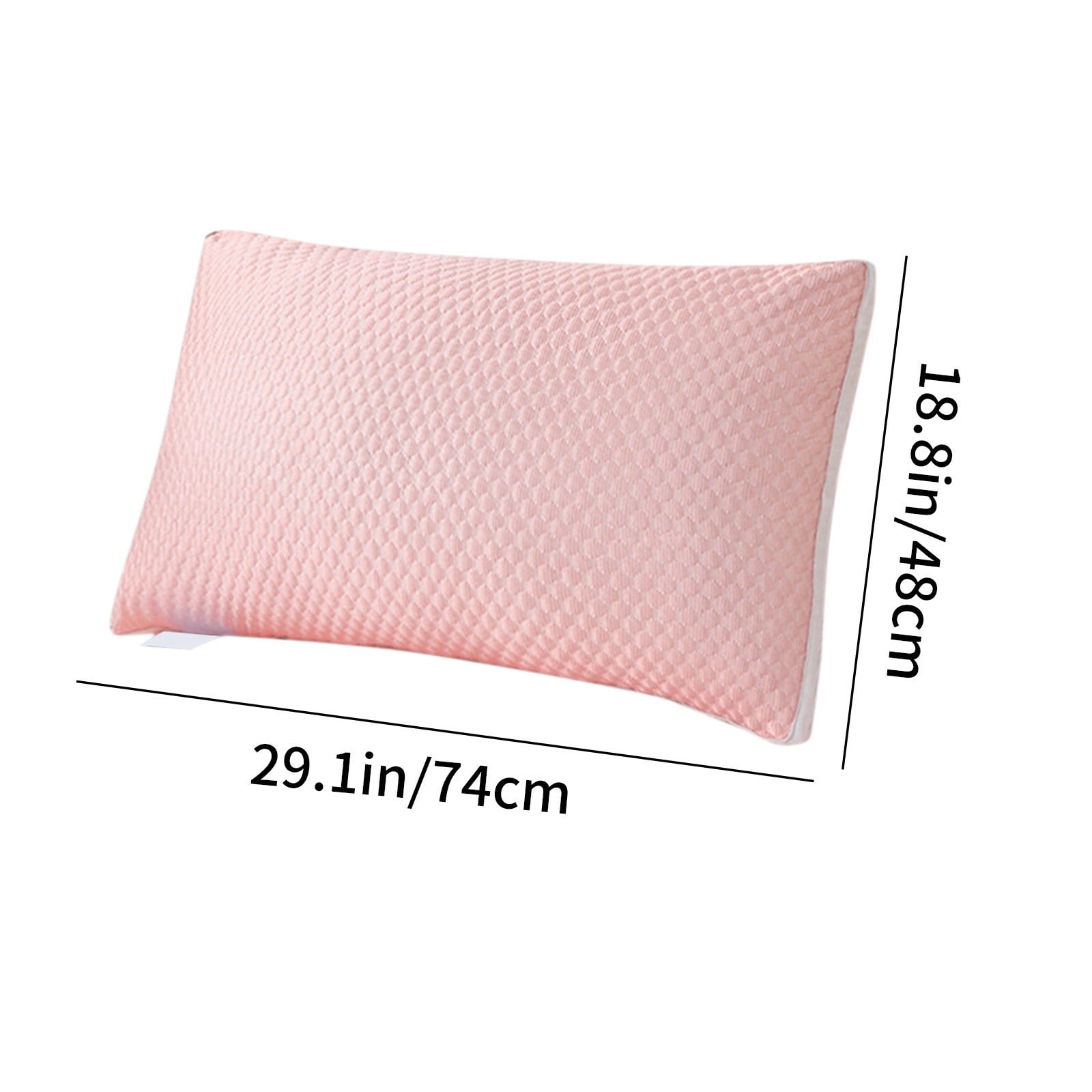 EazyTech Breathable Queen Cooling Pillow for Summer, Silk Pillow for Neck Head Support ,Adjustable Cervical Pillow with Removable Cover, 20x30 Inches Pink