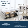 thumbnail image 2 of Sea Team Clear Makeup Organizer with Drawers, Acrylic Plastic Cosmetic Display Case, Jewelry Storage Box, Holder for Dresser, Bathroom, Vanity, Countertop (1 Large, 1 Middle Drawers), 2 of 6