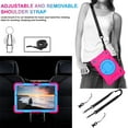 thumbnail image 5 of SaniMore for Samsung Galaxy Tab A8 (SM-X200/X205) Case Built-in Pencil Holder, Multi-Functional Cover Support Shoulder & Handle Strap & Kickstand Military Shockproof Protective Shell, Rose/Blue, 5 of 8