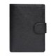 thumbnail image 1 of Cartera de cuero para hombre, de cuero artesanal y elegante con tapa negro Sunnimix Billetera para hombre, 1 of 7