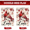 thumbnail image 6 of Valentine Heart Cardinal Garden Flag 12x18 Inch Double Sided for Outdoor Yard Holiday and Anniversary Decoration, 6 of 6