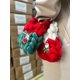 thumbnail image 4 of Bolso de mujer hecho a mano con hilo de terciopelo, bolso tejido a mano, bolso de regalo de Navidad, bolso de regalo de Navidad de moda, 4 of 6